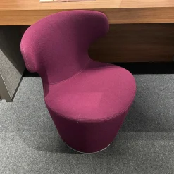 B&B Italia Loungesessel|Drehsessel Mini Papilio Stoff 2153 790 Ego Vinaccia Violett Gestell Grau Metallisiert