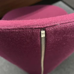 B&B Italia Loungesessel|Drehsessel Mini Papilio Stoff 2153 790 Ego Vinaccia Violett Gestell Grau Metallisiert