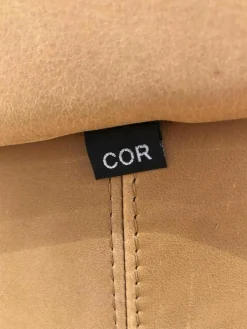 COR Relaxsessel|Drehsessel Roc Stoff Beige Leder 490 Camel