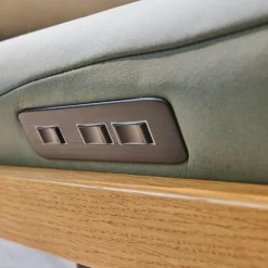 PM Oelsa Relaxsessel|Drehsessel WK 616 Carlos S Leder G Davinci Jungle Grün Armteile Holz Eiche Geölt 4 Sternfuß Metall Schwarz