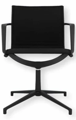 Jan Kurtz Einzelstühle|Drehstuhl Atho Schwarz Trevira CS Gestell Aluminium