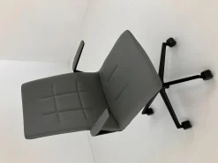 Walter Knoll Bürostühle|Drehstuhl Leadchair Evo Leder Congress 1440 Marram_x000b_Grau Gestell Schwarz Matt Pulverbeschichtet