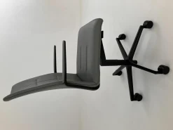 Walter Knoll Bürostühle|Drehstuhl Leadchair Evo Leder Congress 1440 Marram_x000b_Grau Gestell Schwarz Matt Pulverbeschichtet