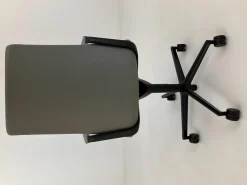 Walter Knoll Bürostühle|Drehstuhl Leadchair Evo Leder Congress 1440 Marram_x000b_Grau Gestell Schwarz Matt Pulverbeschichtet