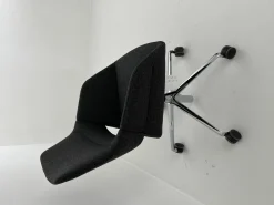 Wilkhahn Einzelstühle|Drehstuhl OCCO Conference 224 63 Stoff 65 Re Wool 198 Schwarz Gestell Stahl Verchromt Mit Rollen Schwarz
