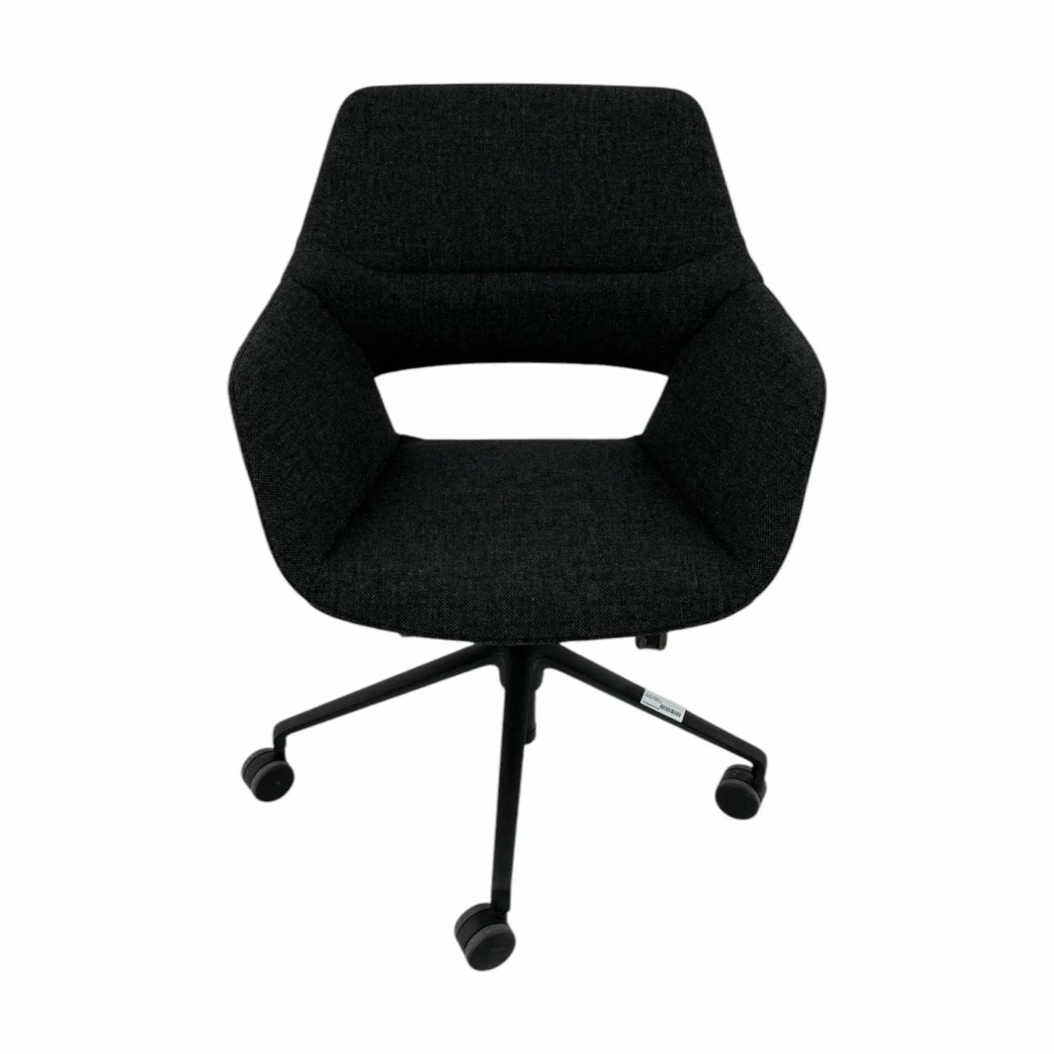 Wilkhahn Einzelstühle|Drehstuhl OCCO Conference 224 63 Stoff 65 Re Wool Antharzit Gestell Stahl Schwarz Strukturmatt Mit Rollen