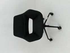 Wilkhahn Einzelstühle|Drehstuhl OCCO Conference 224 63 Stoff 65 Re Wool Antharzit Gestell Stahl Schwarz Strukturmatt Mit Rollen