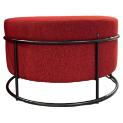 COR Hocker & Sitzsäcke|Drop Hocker Stapelbar Bezug Fidivi Laser J Flash 9421 Rot/Schwarz Gestell Lack Schwarz