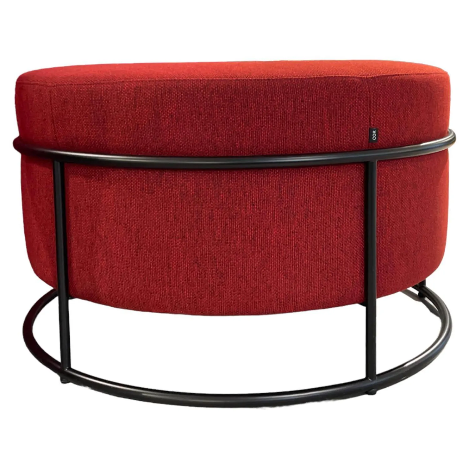 COR Hocker & Sitzsäcke|Drop Hocker Stapelbar Bezug Fidivi Laser J Flash 9421 Rot/Schwarz Gestell Lack Schwarz