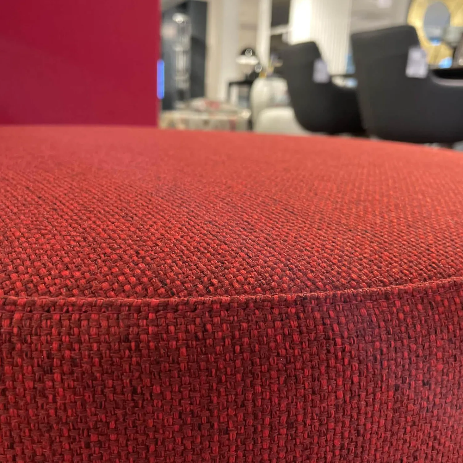 COR Hocker & Sitzsäcke|Drop Hocker Stapelbar Bezug Fidivi Laser J Flash 9421 Rot/Schwarz Gestell Lack Schwarz