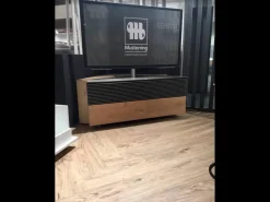 Musterring Wohnwände & Tv-Lowboards|Eck Lowboard Media Corner 709 BB CCC 000 Balkeneiche Furniert Bianco Lack Cubanit Grau