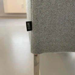 COR Bänke|Eckbank Mell Stoff Hellblau Metallgestell Verchromt, Stoff 9705 - hellblau