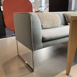 COR Bänke|Eckbank Mell Stoff Hellblau Metallgestell Verchromt, Stoff 9705 - hellblau