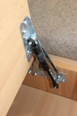 Schösswender Essgruppen|Eckbankgruppe Stoff Happ Uni Beige Karo Türkis Kernbuche Natur Tisch 2 Stühle Eckbank