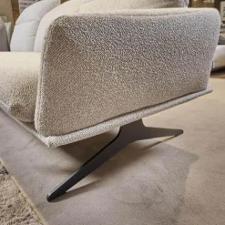 Koinor Ecksofas|Eckgarnitur Calmo Bezug 13 Aquaclean Cosmo Kufe Schwarz Matt Inklusive Motorischer Fußstütze