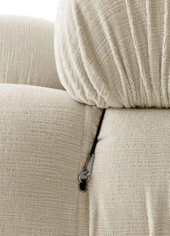 B&B Italia Ecksofas|Eckiges Sofa Camaleonda Stoff Chenille Enia Elfenbein Weiß Untergestell MDF Füße Buche Natur