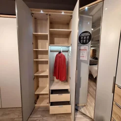 Nolte Kleiderschränke|Eckkleiderschrank Nika Seidengrau Sonoma Eiche Horizont 100