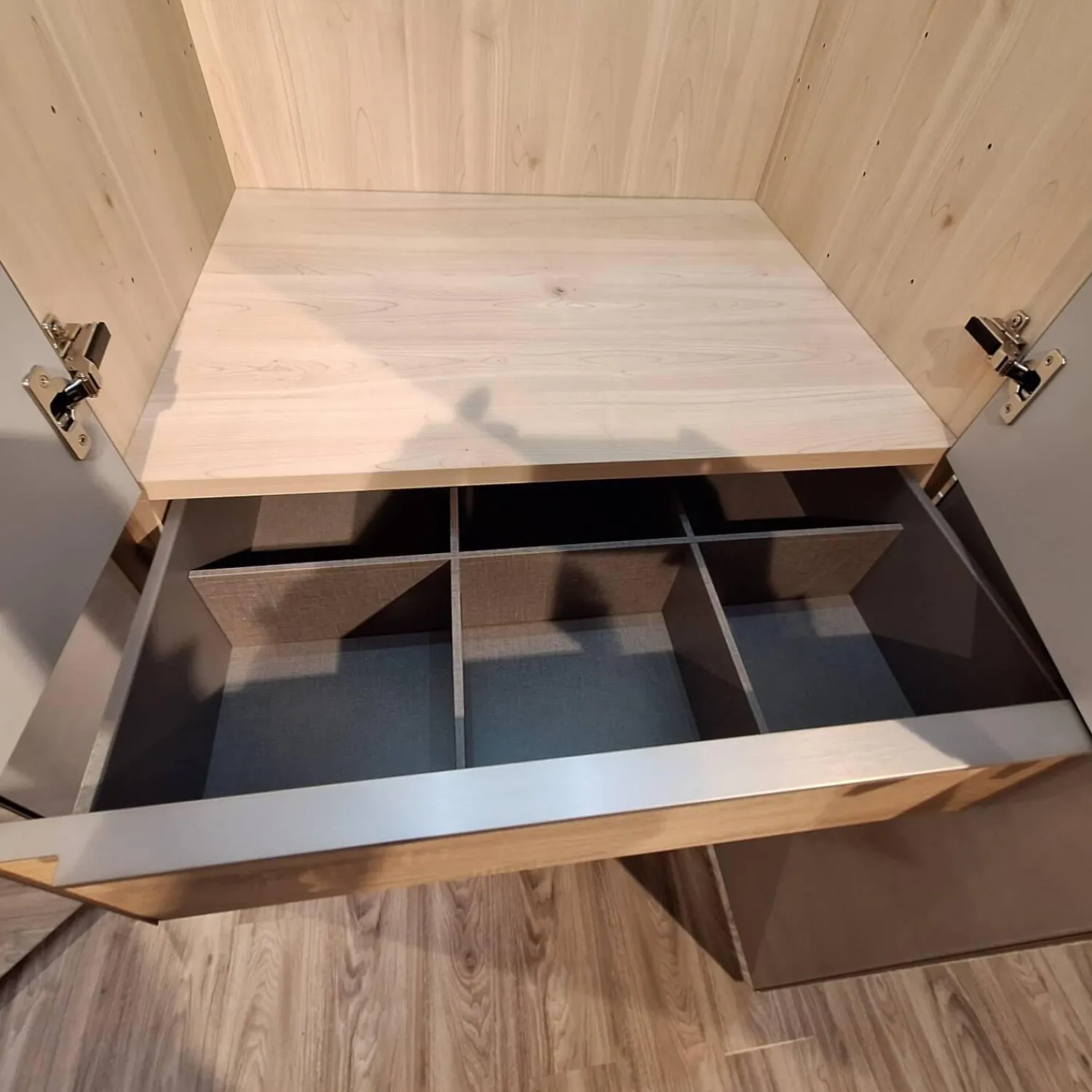 Nolte Kleiderschränke|Eckkleiderschrank Nika Seidengrau Sonoma Eiche Horizont 100