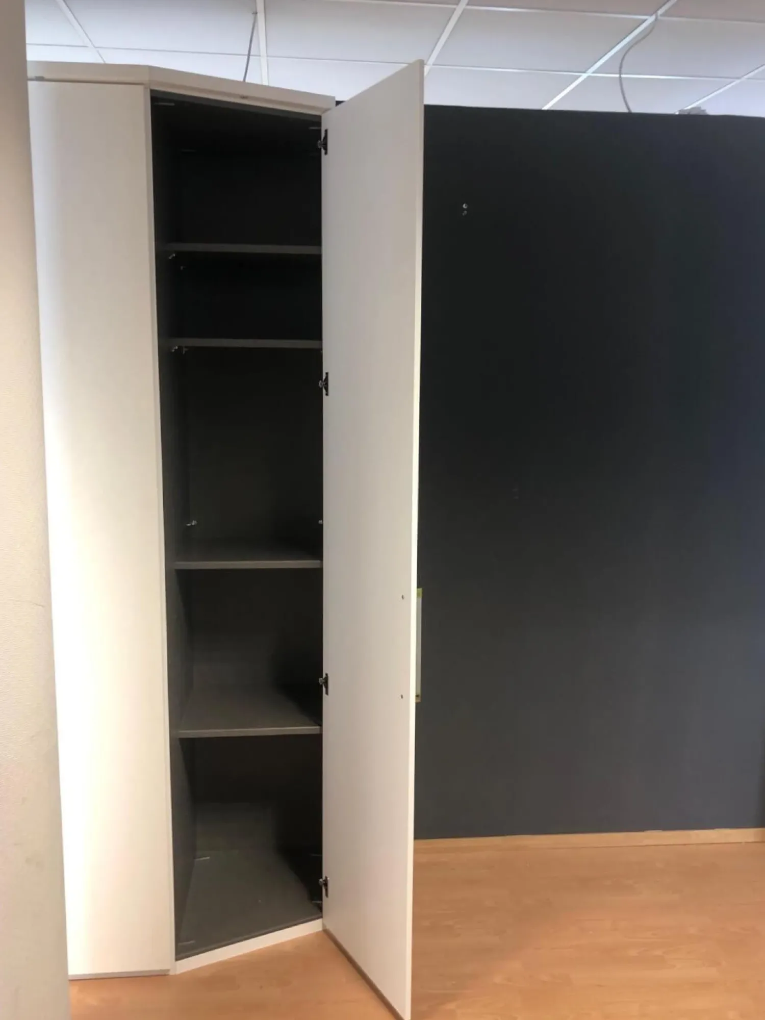 Nolte Kleiderschränke|Eckschrank Horizont 10 Polarweiß Innen Leinenoptik