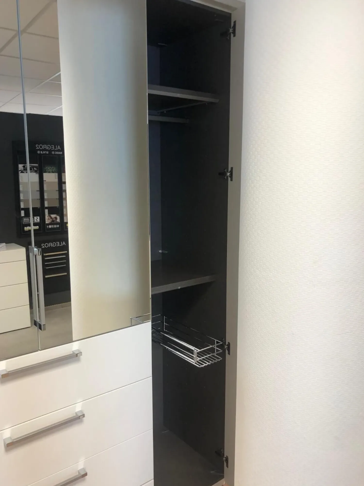 Nolte Kleiderschränke|Eckschrank Horizont 10 Polarweiß Innen Leinenoptik