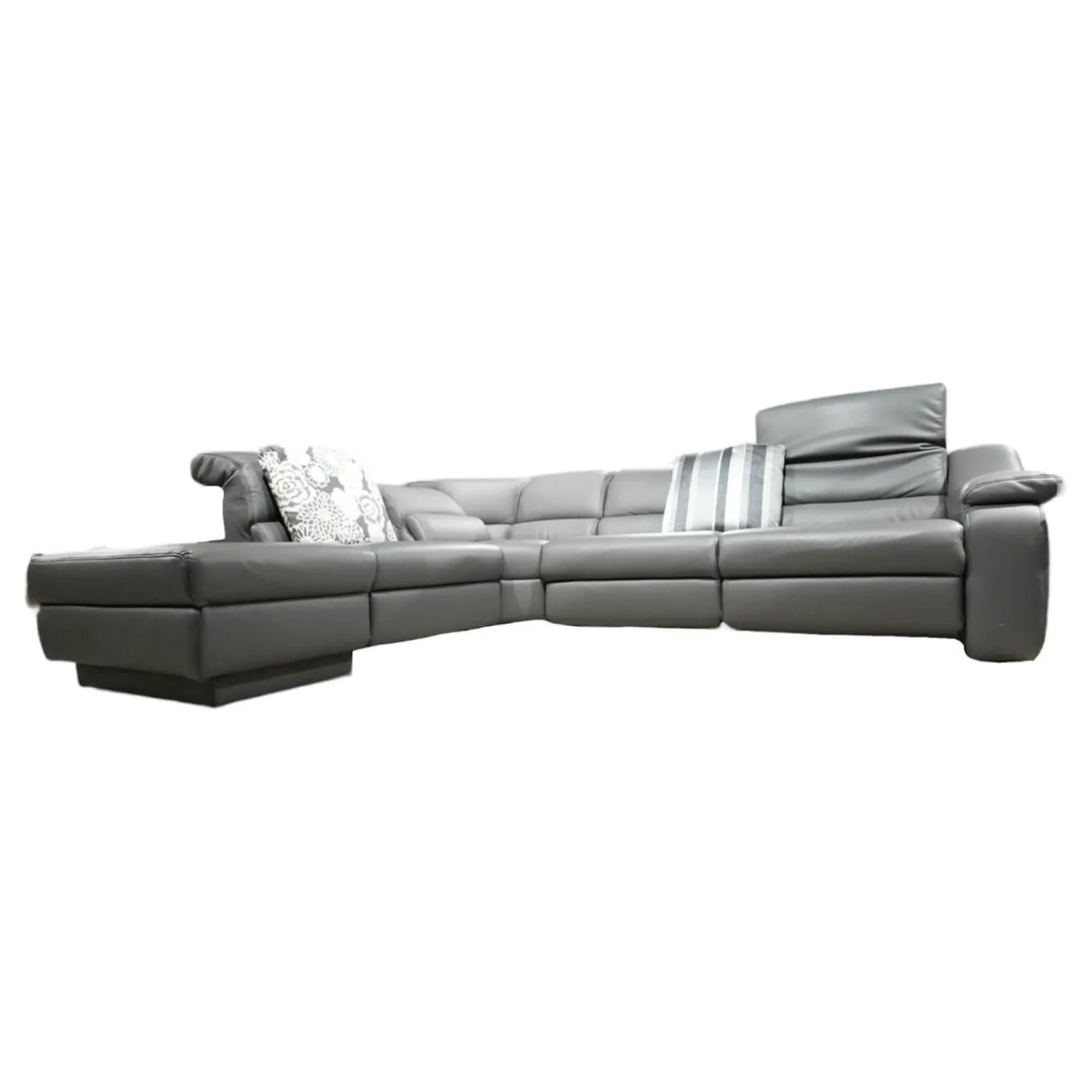 himolla Ecksofas|Ecksofa 1330 Callas Leder 24 Longlife Zinn Grau Mit Elektrischem Wall Free Beschlag
