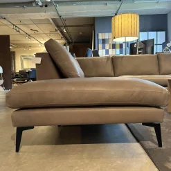 Tommy M Ecksofas|Ecksofa 3215 L Ferrara Leder Sauvage Stone Füße M058S18