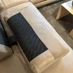 Tommy M Ecksofas|Ecksofa 3215 L Ferrara Leder Sauvage Stone Füße M058S18