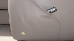 himolla Ecksofas|Ecksofa 1500 Leder 24 Longru Braun Grau Mit Elektrischem Free Wall Beschlag Mit Kopfstützen