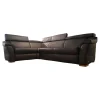 himolla Ecksofas|Ecksofa 1950 Leder 33 Longso Coffee Schwarz Anthrazit Holzteile Buche 042