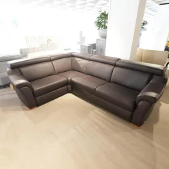 himolla Ecksofas|Ecksofa 1950 Leder 33 Longso Coffee Schwarz Anthrazit Holzteile Buche 042