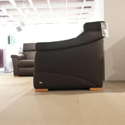 himolla Ecksofas|Ecksofa 1950 Leder 33 Longso Coffee Schwarz Anthrazit Holzteile Buche 042