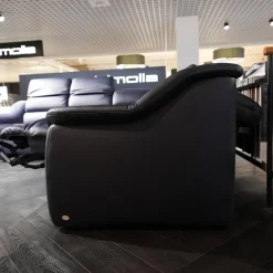 himolla Polstergruppen|Ecksofa 1505 Leder L24 Longru Pazifik Dunkelblau Inklusive Relaxsessel Small 7052 35U44