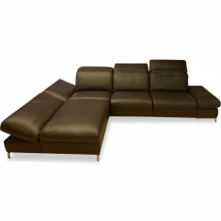 himolla Ecksofas|Ecksofa 1510 Leder Longlife Caffee 2 Sitze elektrisch verstellbar