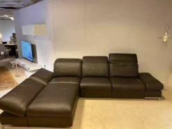 himolla Ecksofas|Ecksofa 1510 Leder Longlife Caffee 2 Sitze elektrisch verstellbar