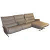 himolla Ecksofas|Ecksofa 4050 Leder Longlife Soft Shadow Grau mit Relaxfunktion