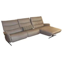 himolla Ecksofas|Ecksofa 4050 Leder Longlife Soft Shadow Grau mit Relaxfunktion
