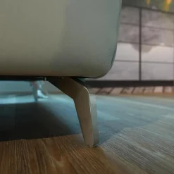 Rom Ecksofas|Ecksofa 9200 Leder Montana Angora Weiß Füße Metall Gebürstet Mit Elektrischer Verstellung