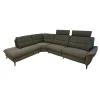 himolla Ecksofas|Ecksofa 1175 Spektra Stoff 24 Q2 Fashion Grau Fuß Metall Anthrazit Pulverbeschichtet