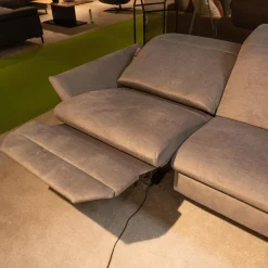 Hukla Ecksofas|Ecksofa 4056 Stoff 22 Joyce Silver SP 19 Grau Metallfuß Schwarz Mit Kissen