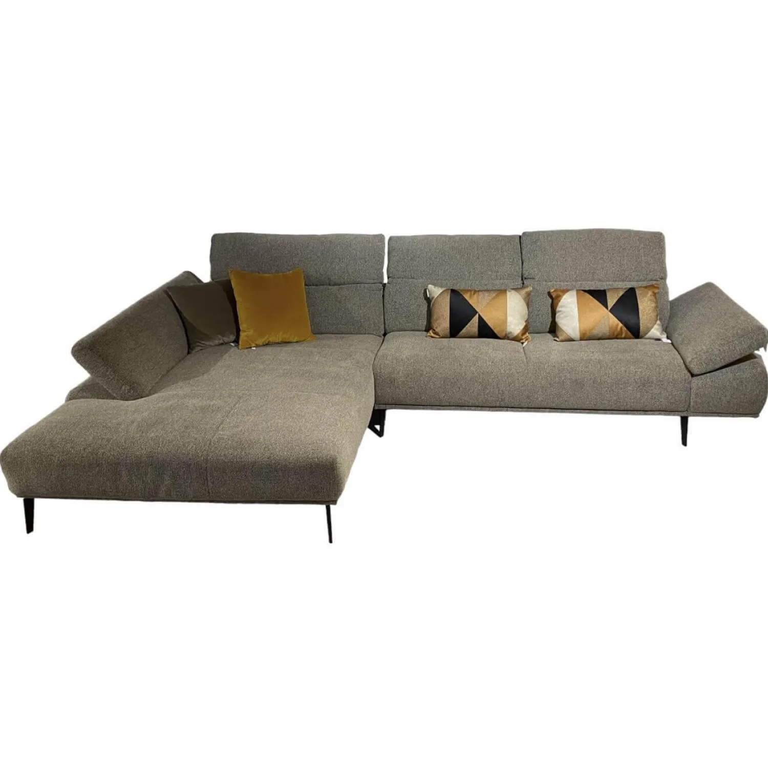W. Schillig Ecksofas|Ecksofa 24405 Stoff 3 Pepper S2298 Grau