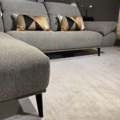 W. Schillig Ecksofas|Ecksofa 24405 Stoff 3 Pepper S2298 Grau