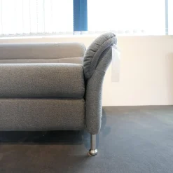 himolla Ecksofas|Ecksofa 1924 Stoff 24 Q2 Fashio Magma Grau Fuß Edelstahloptik