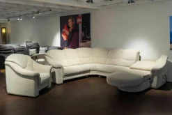 himolla Ecksofas|Ecksofa 1951 Stoff Nuvano Sand Beige Relaxfunktion