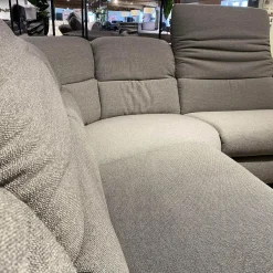 himolla Ecksofas|Ecksofa 1924 Stoff Q2 Fashion Rauch Grau Füße Aluminium Mit Elektrischen Verstellungen