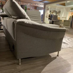 himolla Ecksofas|Ecksofa 1924 Stoff Q2 Fashion Rauch Grau Füße Aluminium Mit Elektrischen Verstellungen