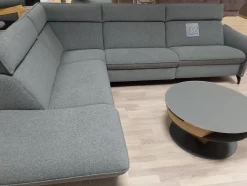 himolla Ecksofas|Ecksofa 1926 Stoff Q2 Melange Mare Grau mit Relaxfunktion