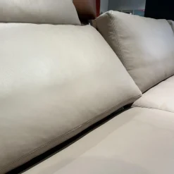 Erpo Ecksofas|Ecksofa 05550001 XC Leder Touch J Stone Beige Fuß Aluminium