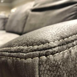 Megapol Ecksofas|Ecksofa Agent Stoff Saddle Anthrazit mit Verstellfunktionen und Stauraum