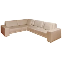 Brühl Ecksofas|3-Sitzer-Sofas|Ecksofa Alba Leder Volume 5622 44 Weiß Mit Kopfstütze