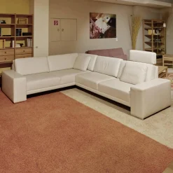 Brühl Ecksofas|3-Sitzer-Sofas|Ecksofa Alba Leder Volume 5622 44 Weiß Mit Kopfstütze